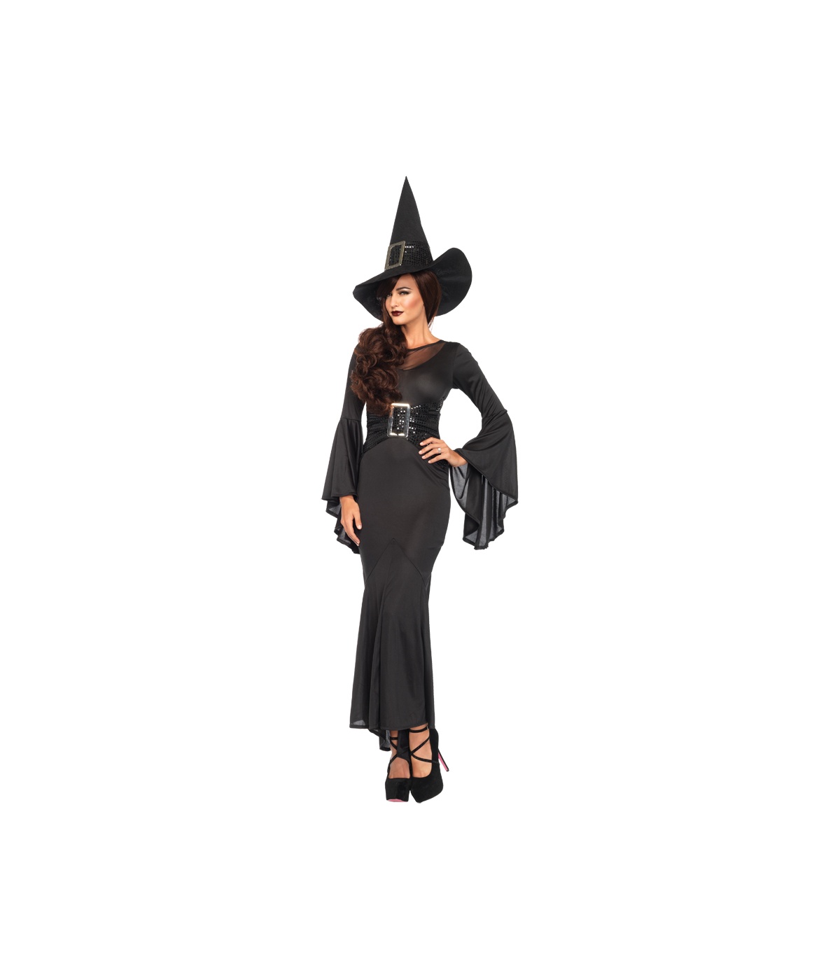  Womens Pitch Black Witchcraft Costume