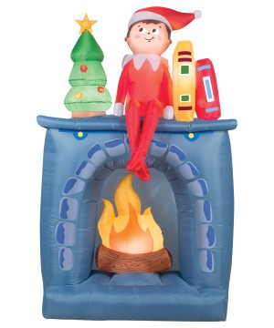 Airblown Fireplace Christmas Decoration