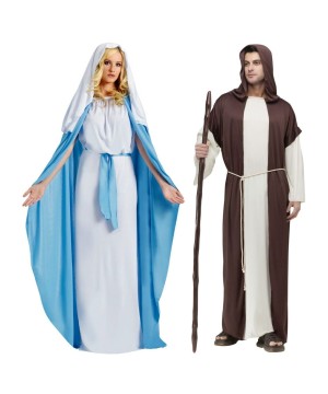 Biblical Saint Joseph Men and Virgin Mary Women Costume Set - Couples ...