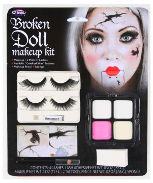 Broken Doll Face Makeup