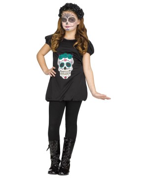 Day of the Dead Girls Romper