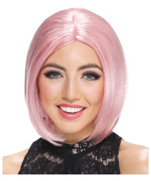 Frosted Midi Bob Rose Pink Wig