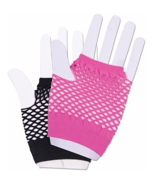 Harlequin Short Fishnet Gloves