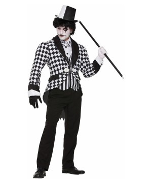 Harlequin Tail Coat Men Costume - Clown Costumes