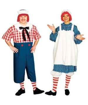 Raggedy Andy and Raggedy Ann Couples Costume Set
