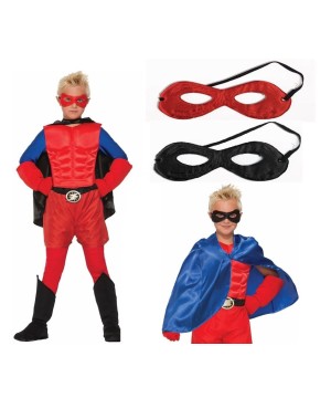 Red and Blue Superhero Boys Costume Set - Superhero Costumes