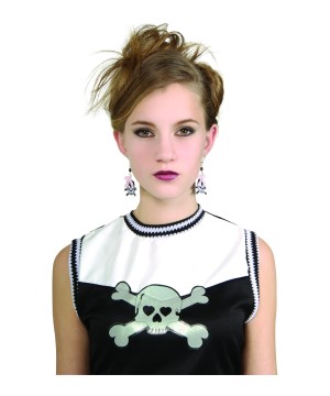 Skull Earrings With Pink Bows