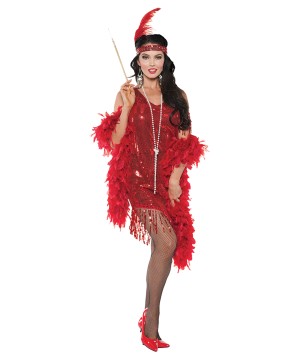 Swingin Red Flapper Women Costume