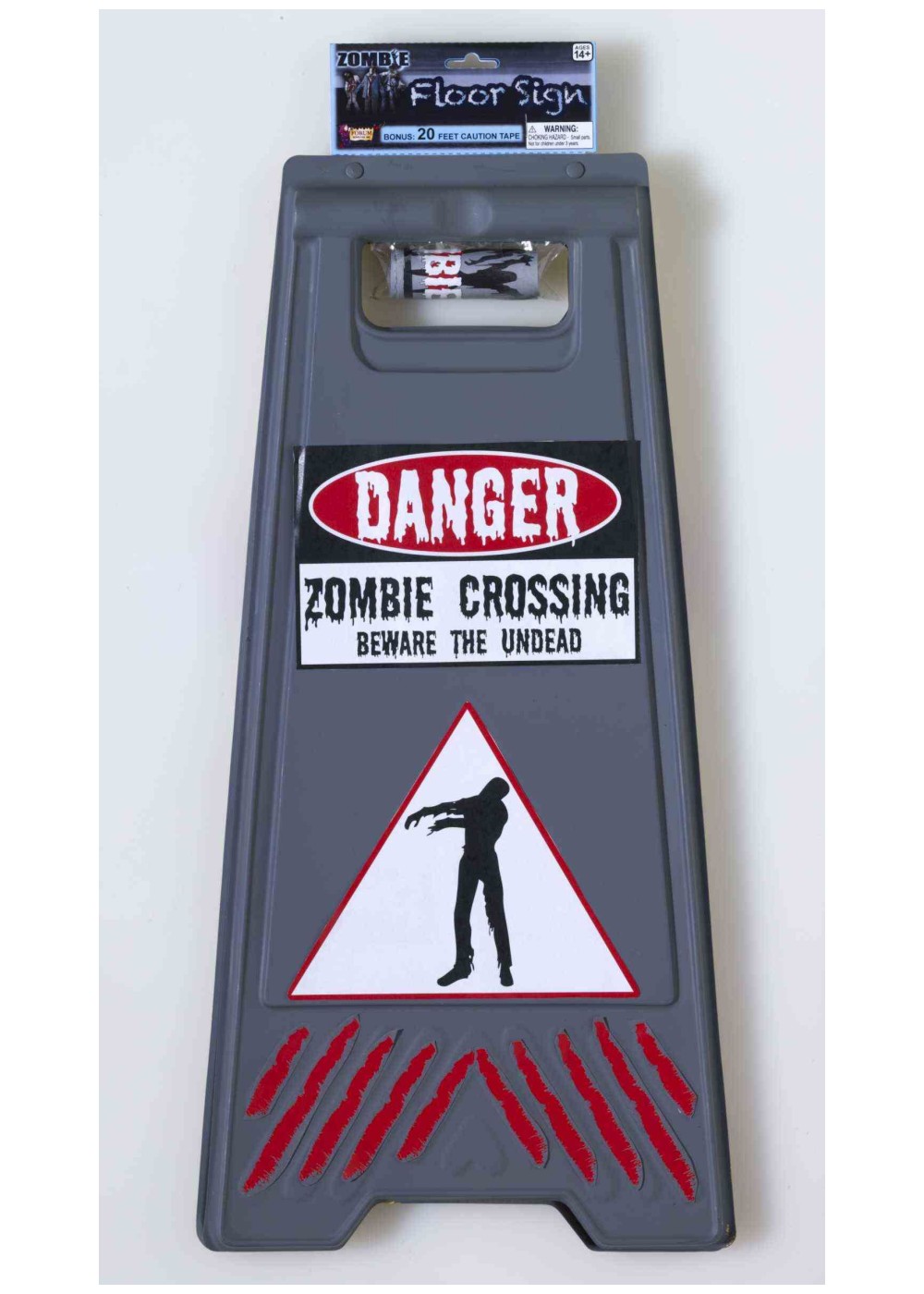 Beware Zombie Sign Decoration