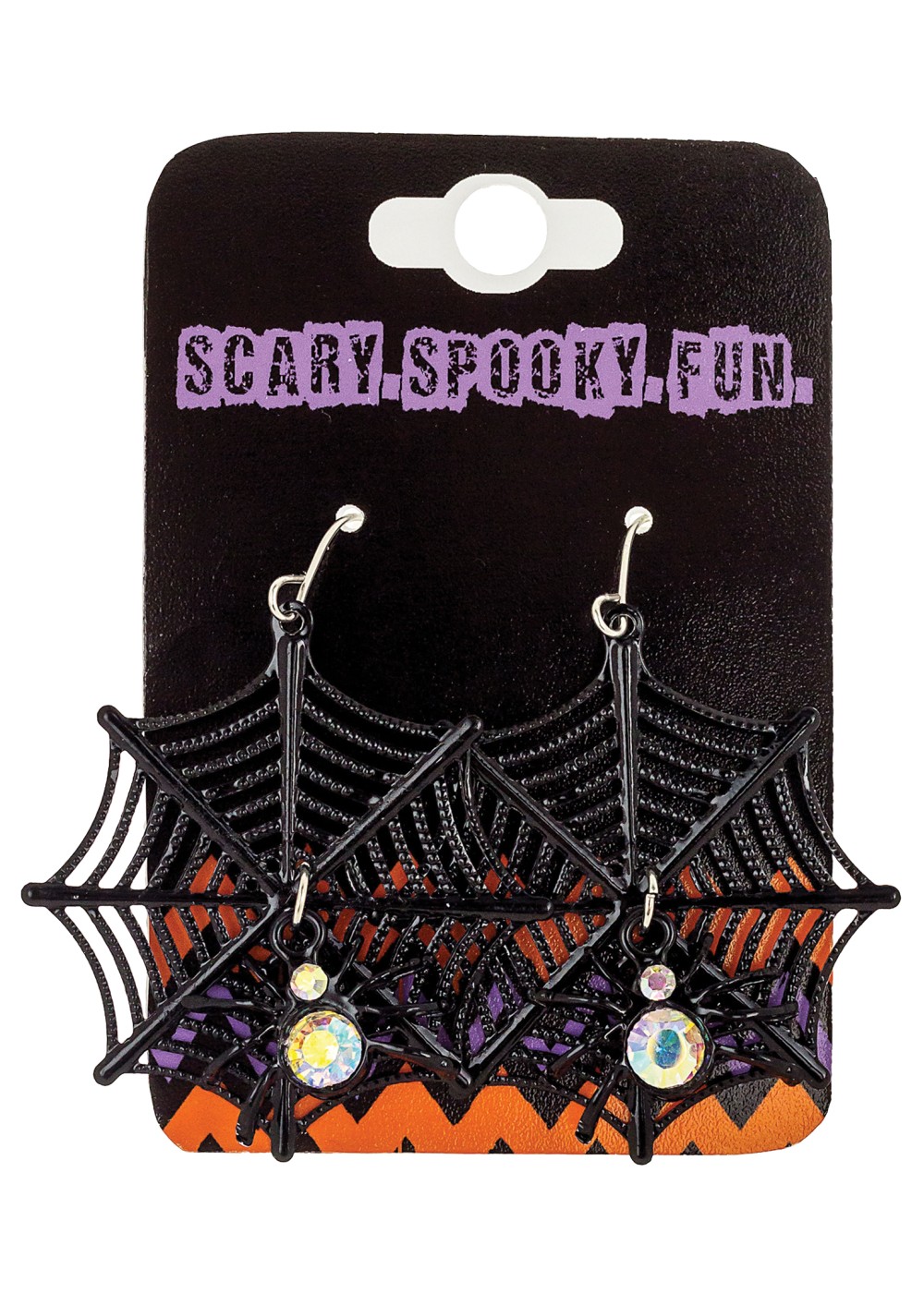 Black Spider Web Earrings