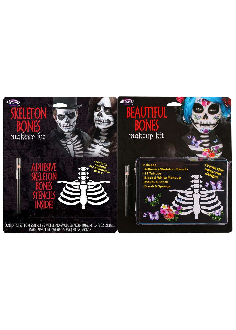 Beautiful Bones Or Skeleton Bones Makeup Kit