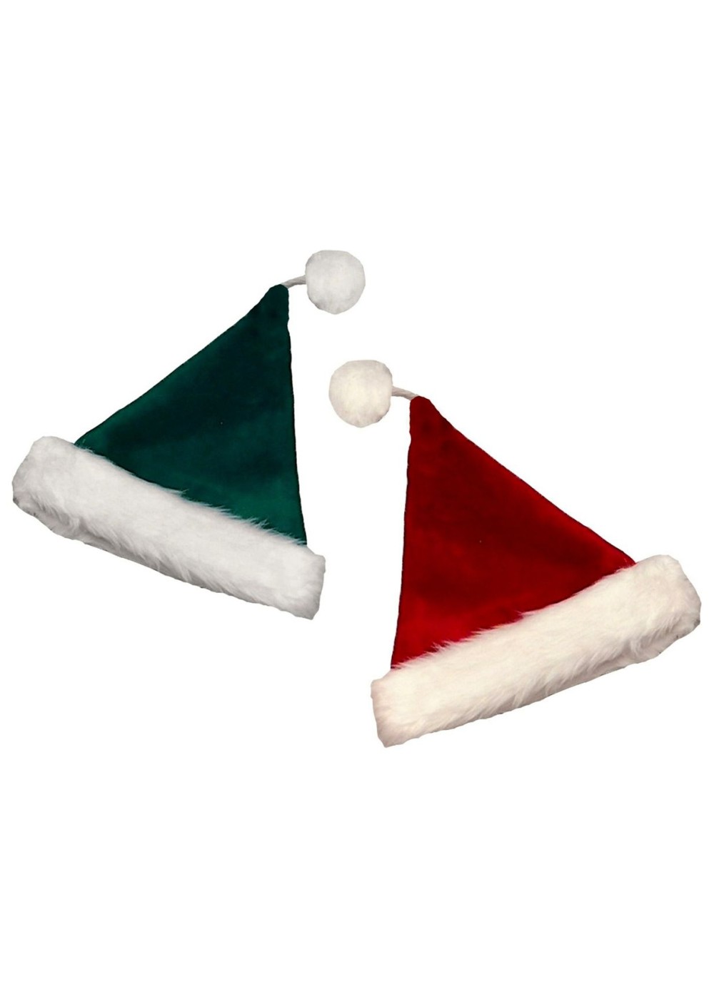 Burgundy And Green Velvet Santa Hats