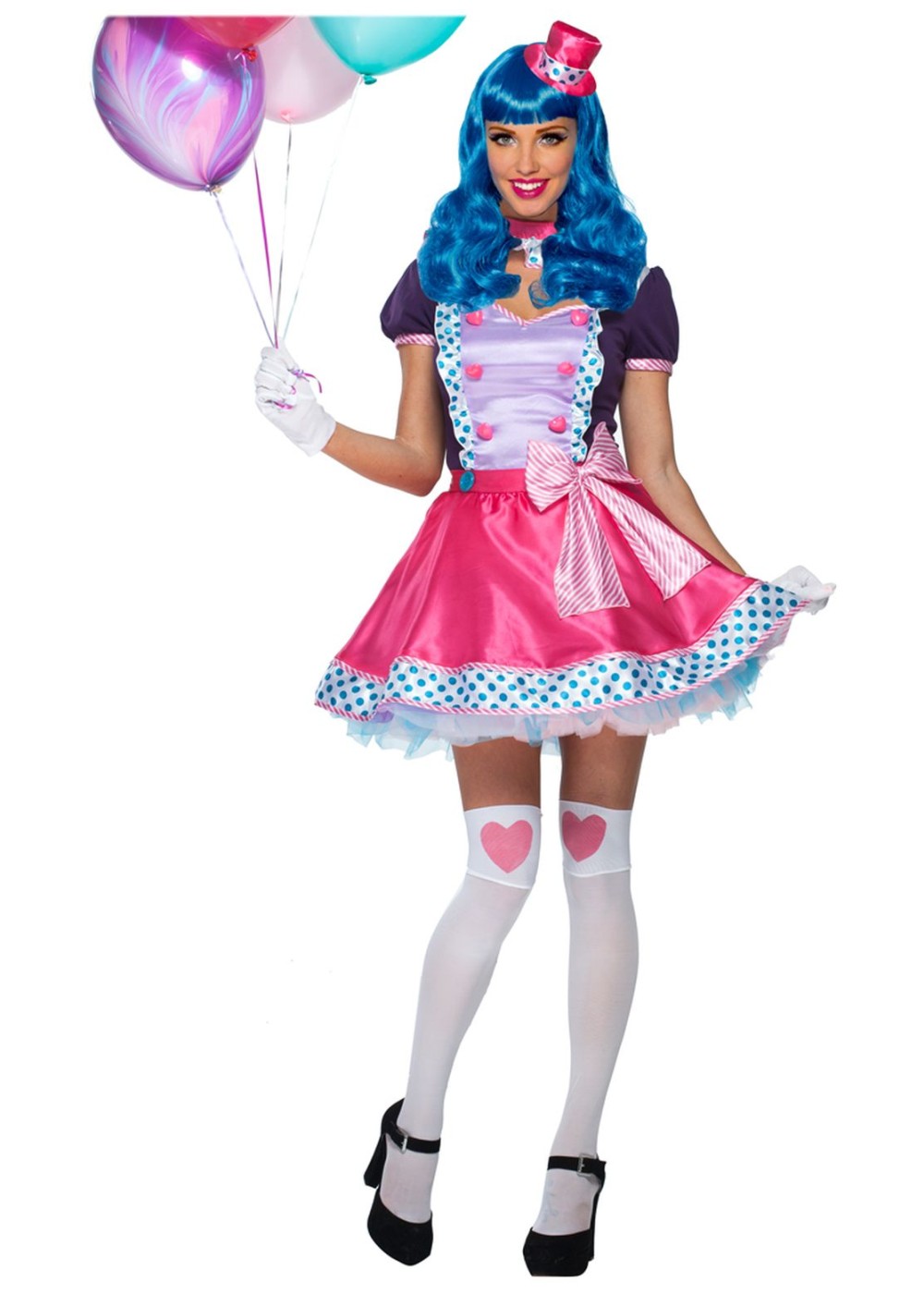 Candy Clown Bubble Gum Women Costume - Clown Costumes