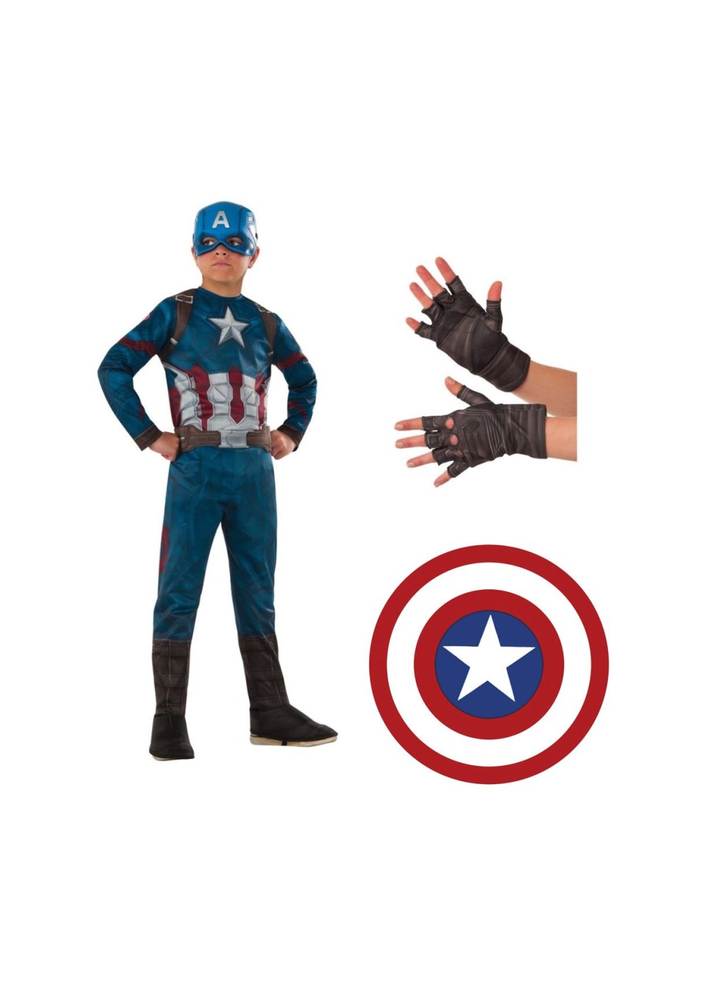 Amazon.com: Jazwares CAPTAIN AMERICA Marvel Avengers Boys Kids Halloween  Cosplay Costume Dress Up Padded Jumpsuit and Molded Mask (Medium) : Toys &  Games
