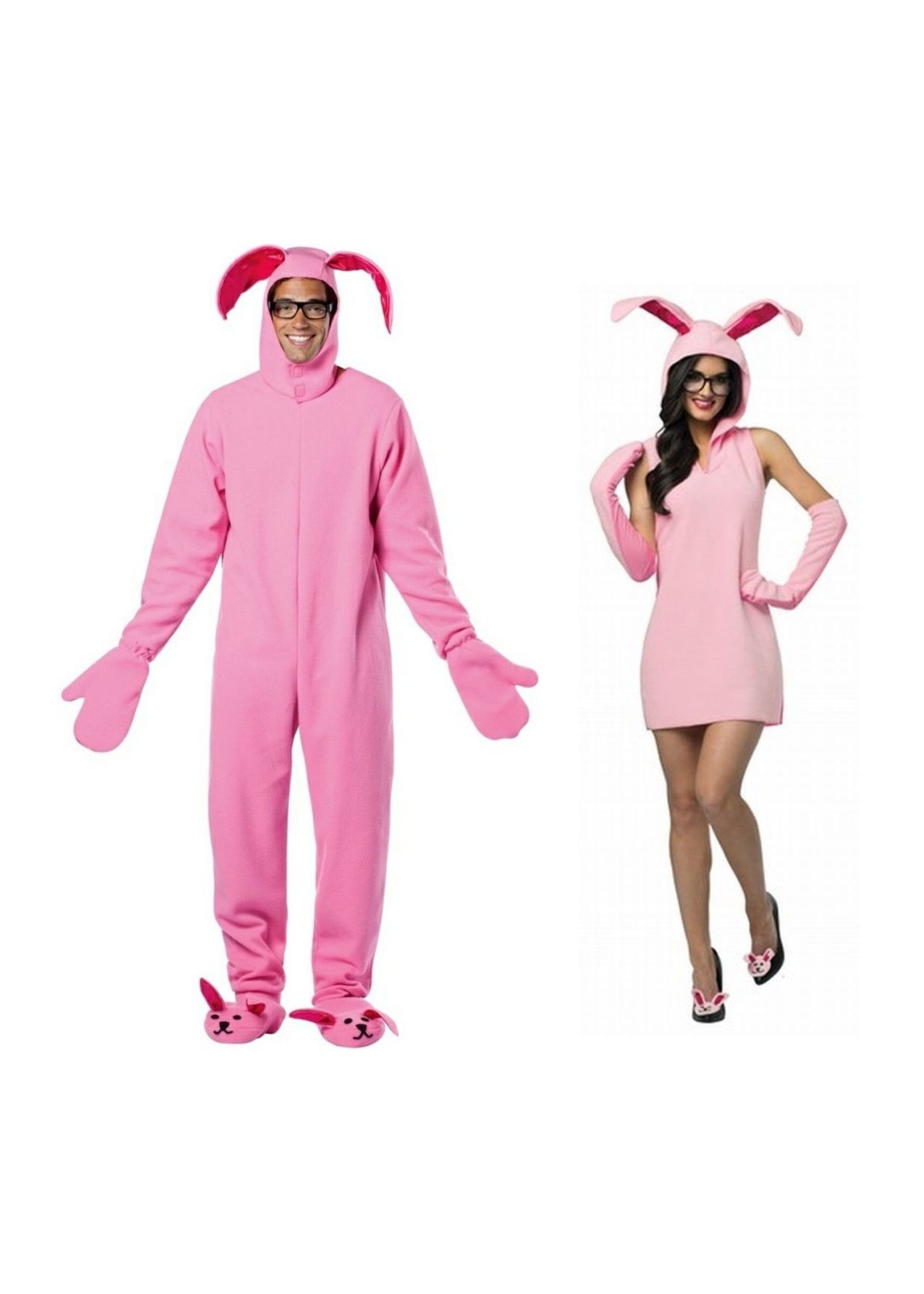 Christmas Story Pink Bunny Men And Women Costumes