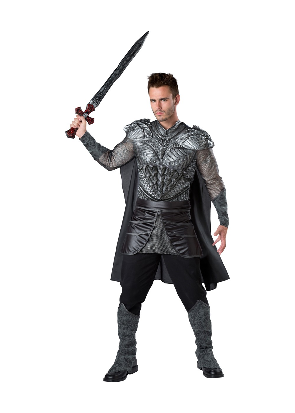 Dark Medieval Knight Men Costume
