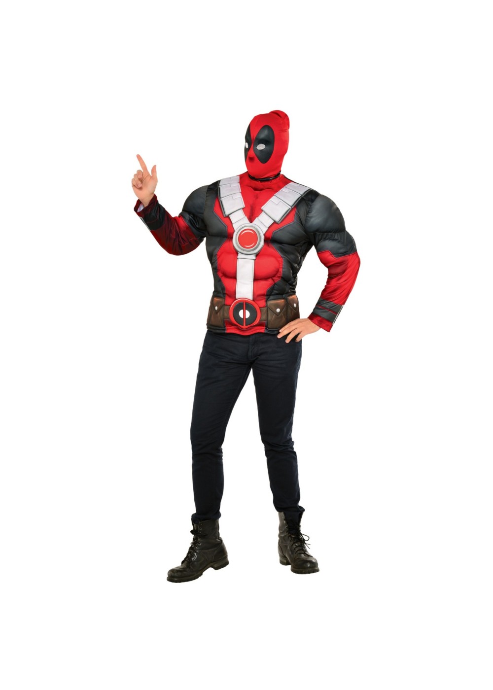 Deadpool Muscle Chest Men Shirt And Mask