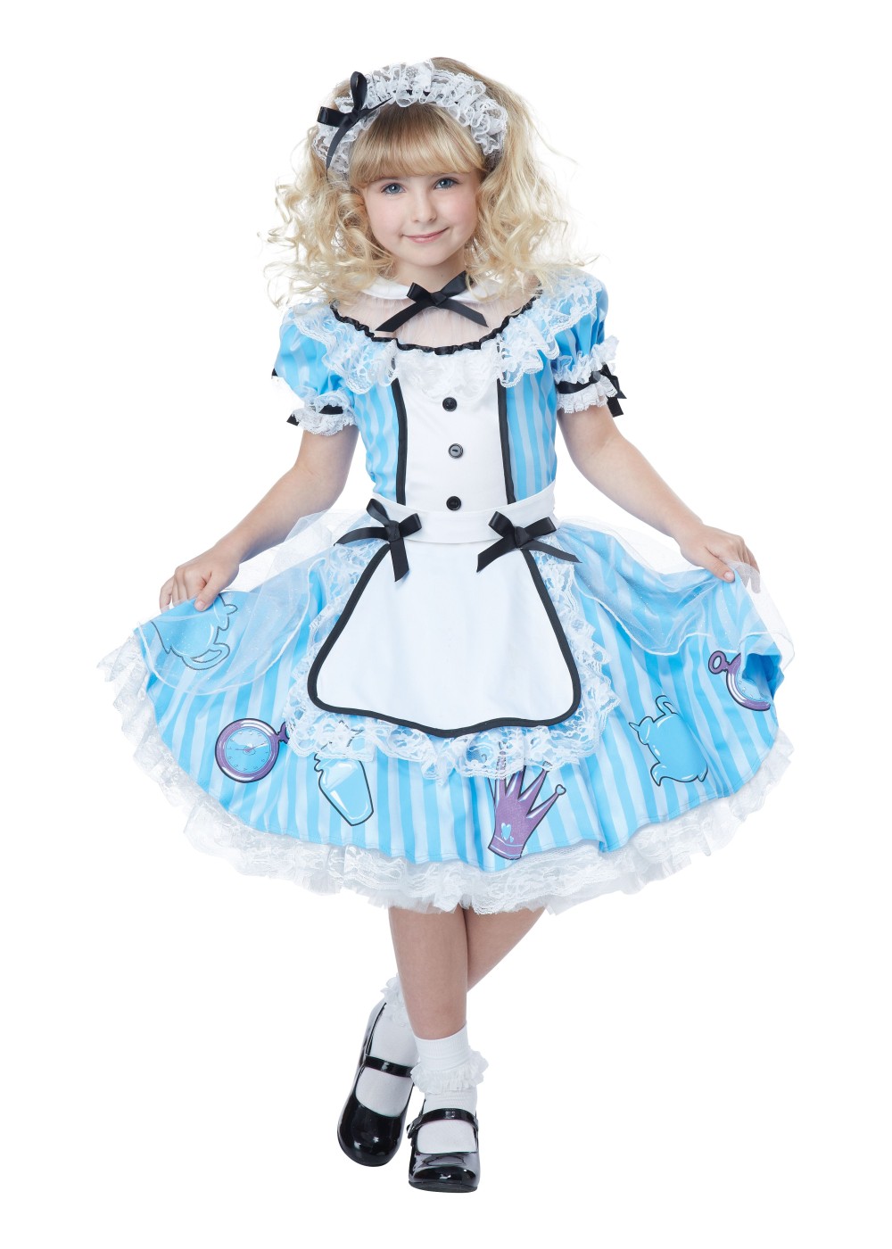 Kids Deluxe Alice In Wonderland Girls Costume