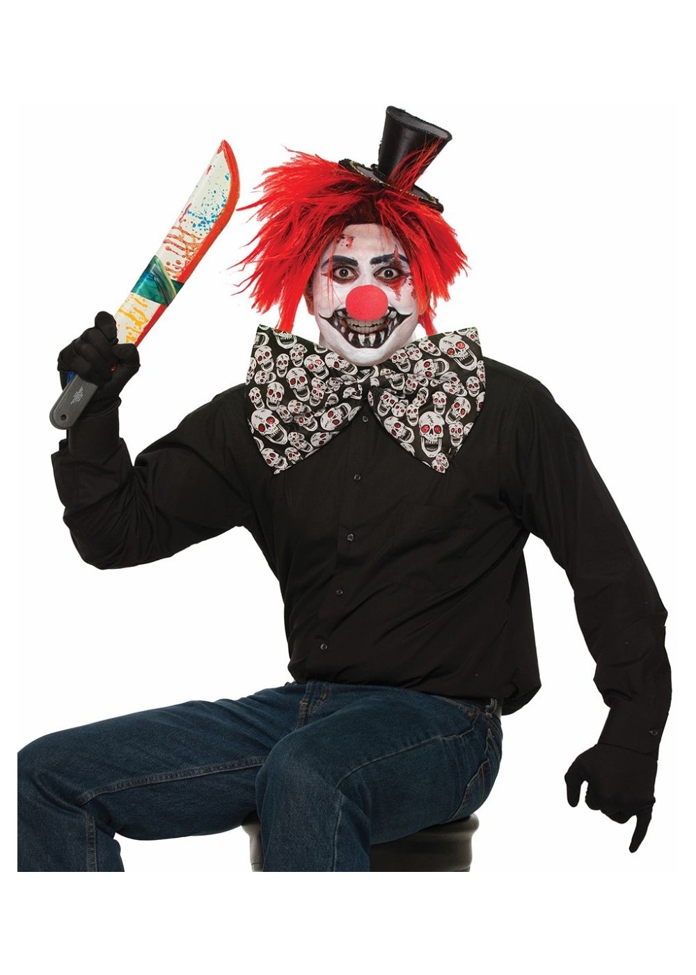 Evil Clown Jumbo Bow Tie - Accessories
