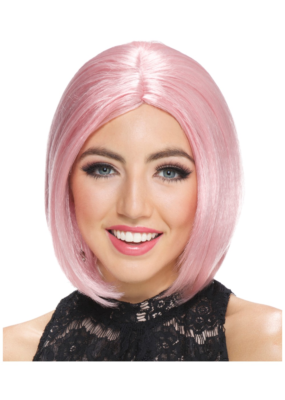 Frosted Midi Bob Rose Pink Wig