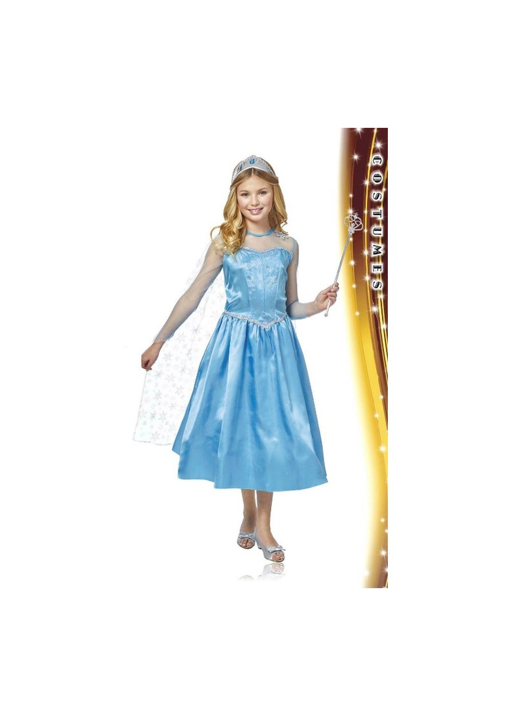 Kids Enchanting Crystal Princess Girls Gown Costume