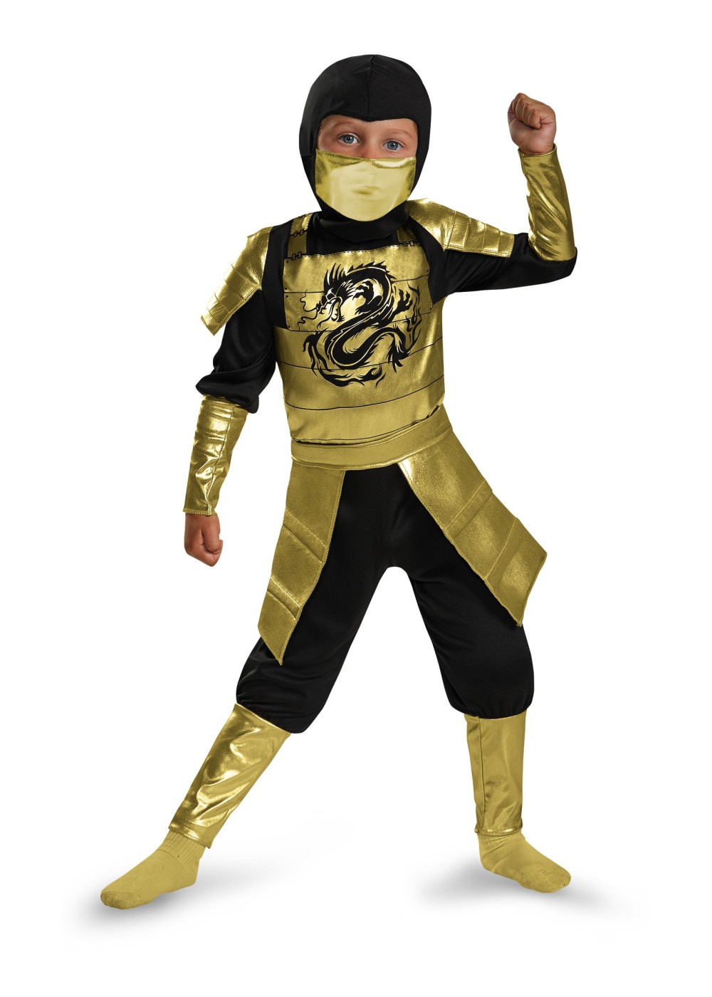 Boys Golden Samurai Costume - Ninja Costumes