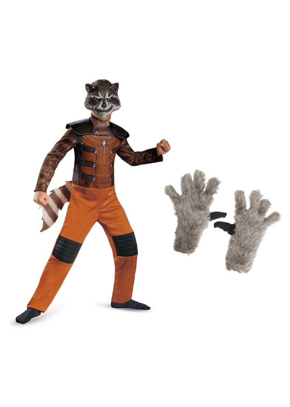 Guardians Of The Galaxy Rocket Raccoon And Gloves Boys Costume Set