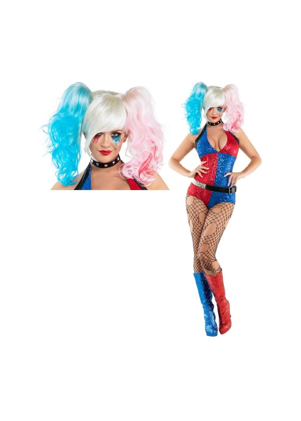 Harley Quinn Wig And Romper Kit