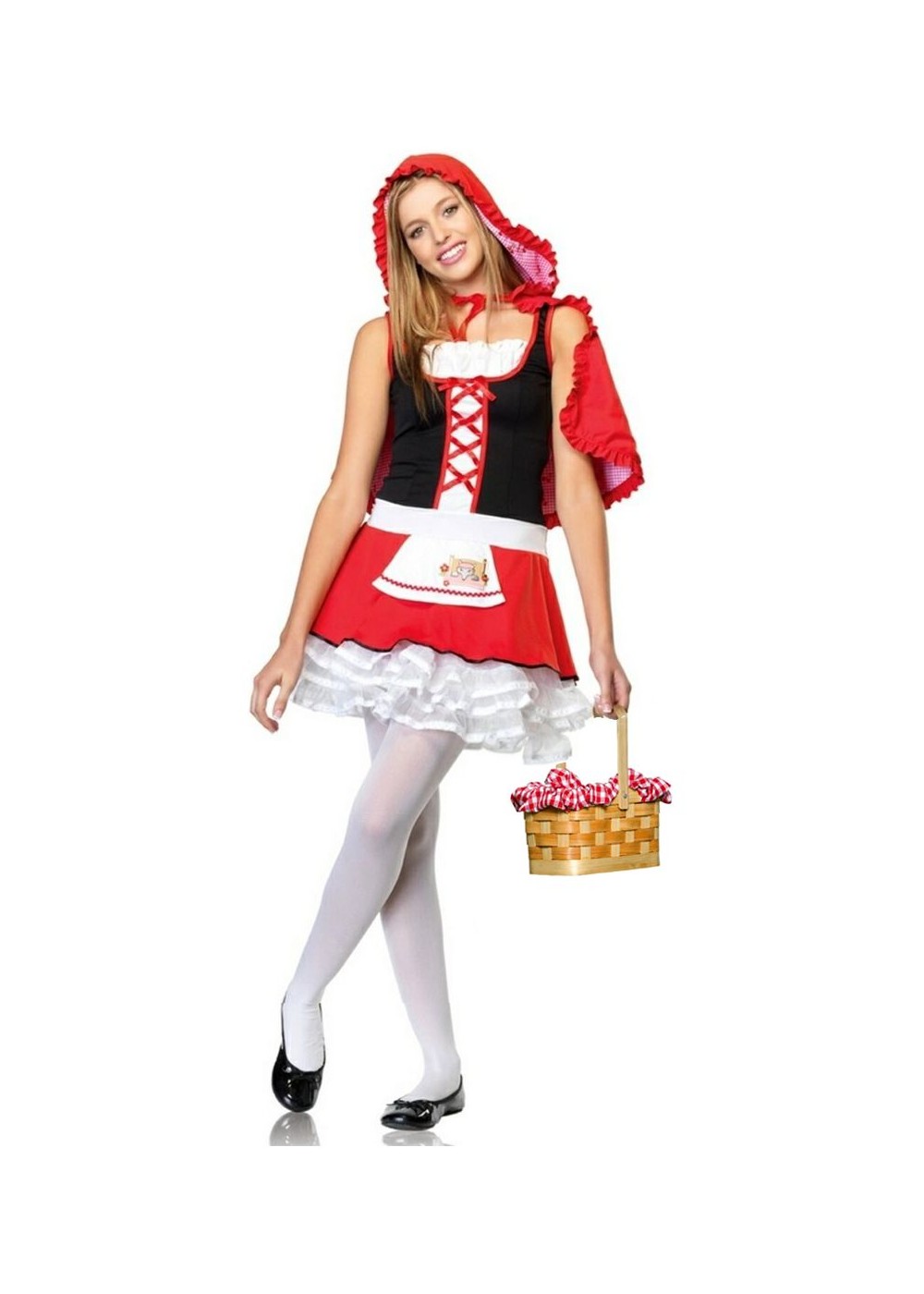 Little Red Riding Hood Teen Girls Costume And Basket Set