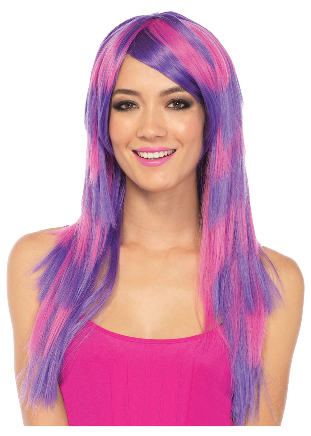 Long Striped Cheshire Wig