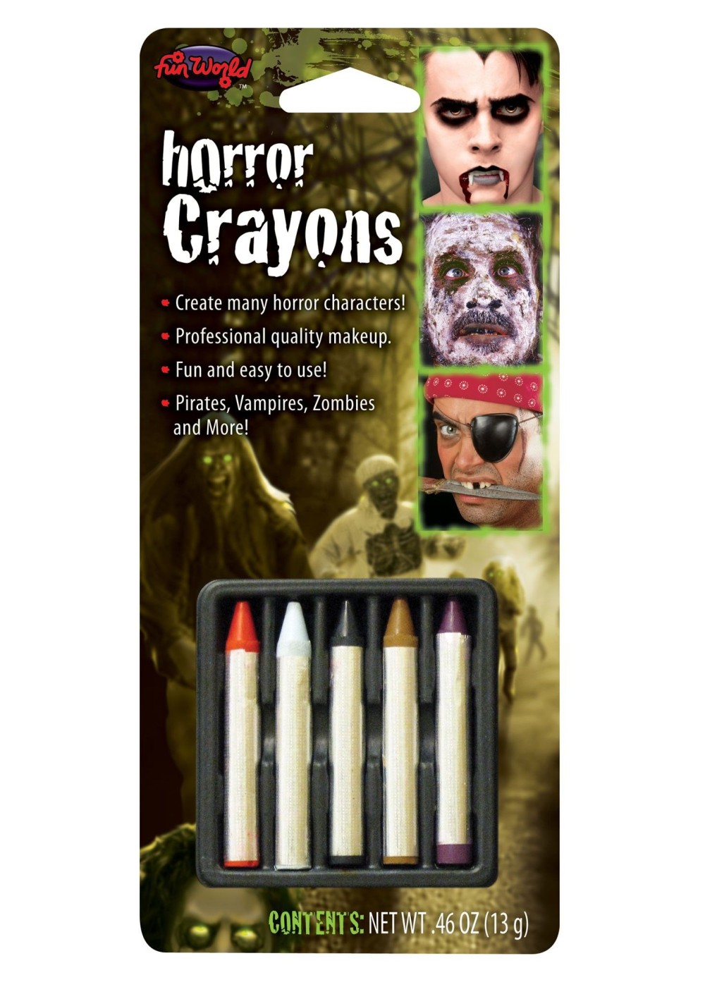 Makeup Crayons Horror Colors