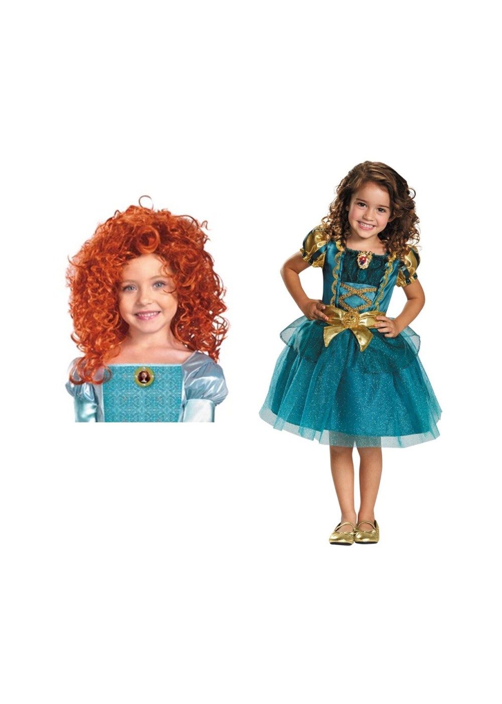 Kids Disneys Brave Merida Girls Costume Set