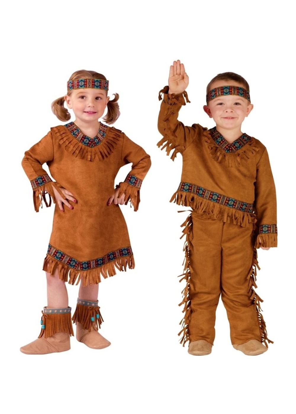Native American Baby Boy And Baby Girls Costume Set