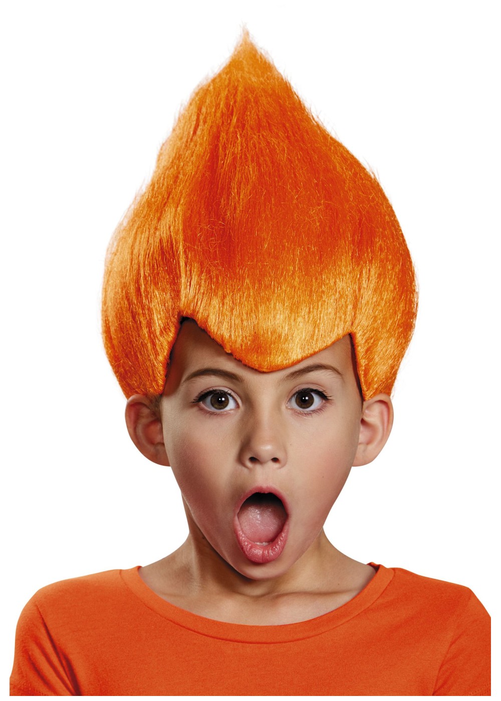 Orange Wacky Child Troll Wig