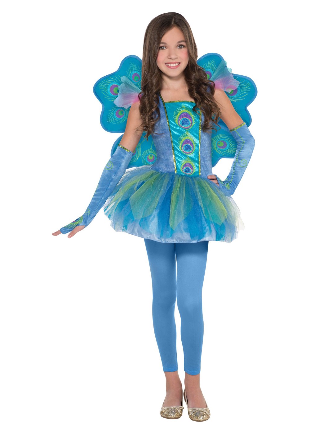 Kids Peacock Style Princess Costume
