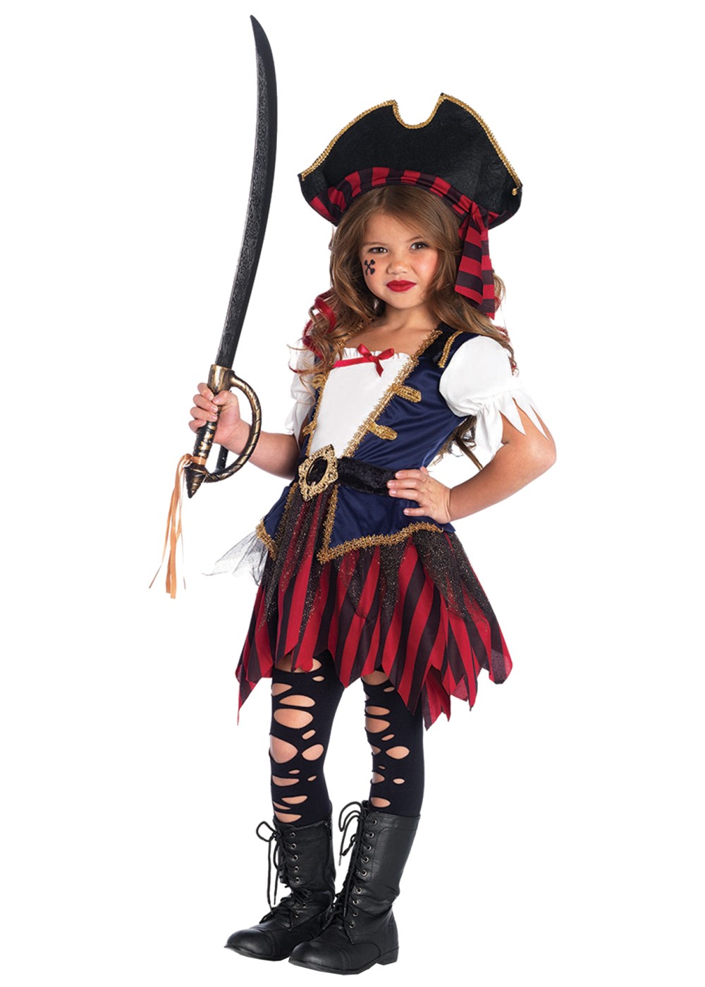 Kids Pirate Caribbean Girls Costume