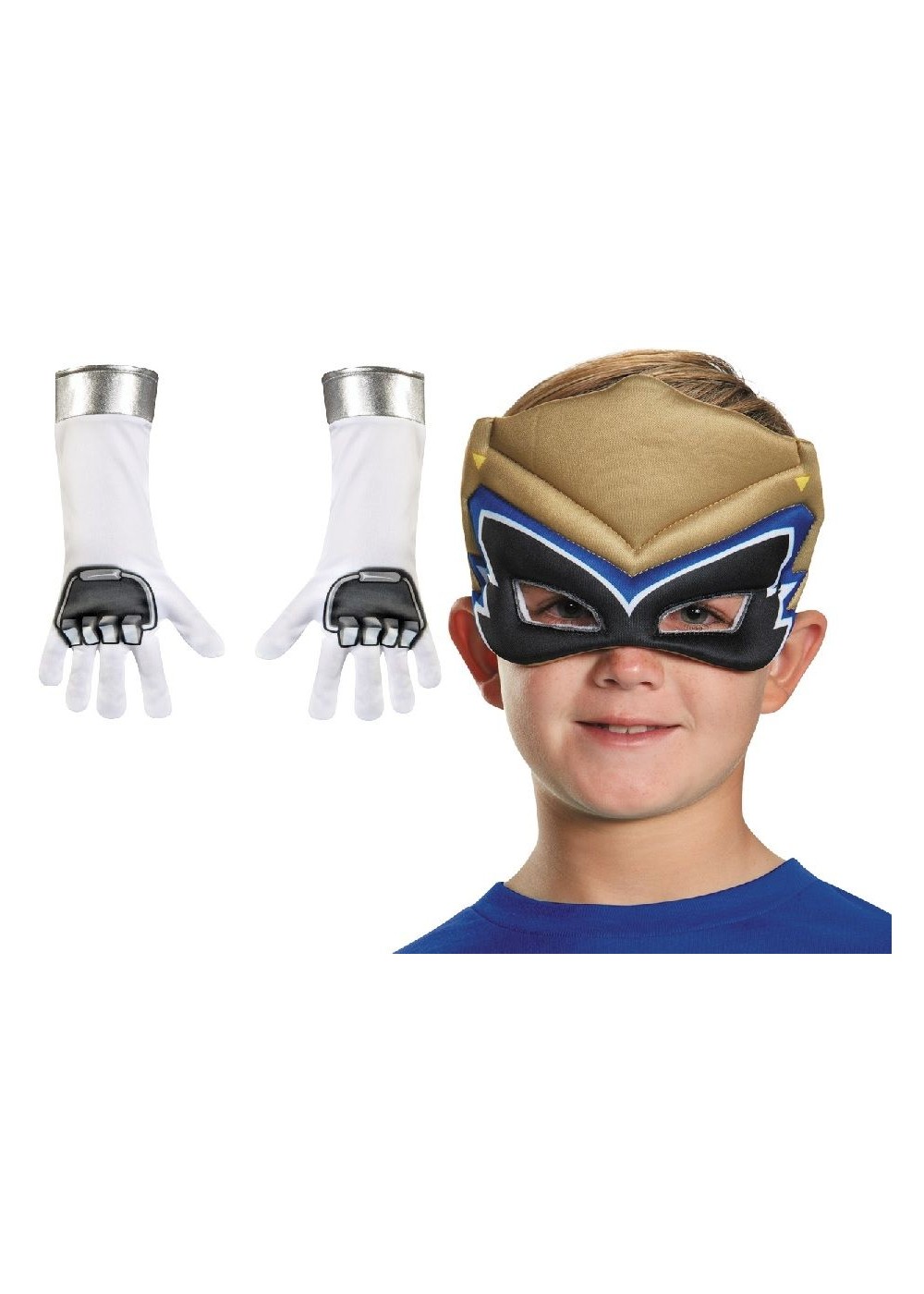 Power Rangers Dino Charge Gold Boys Mask And Gloves Set
