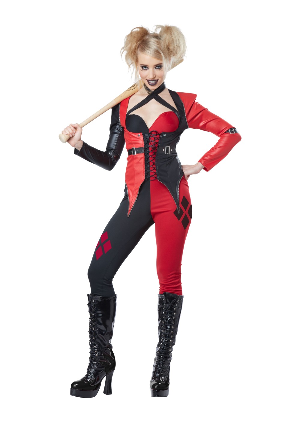 Psycho Jester Chick Women Costume - Scary Costumes