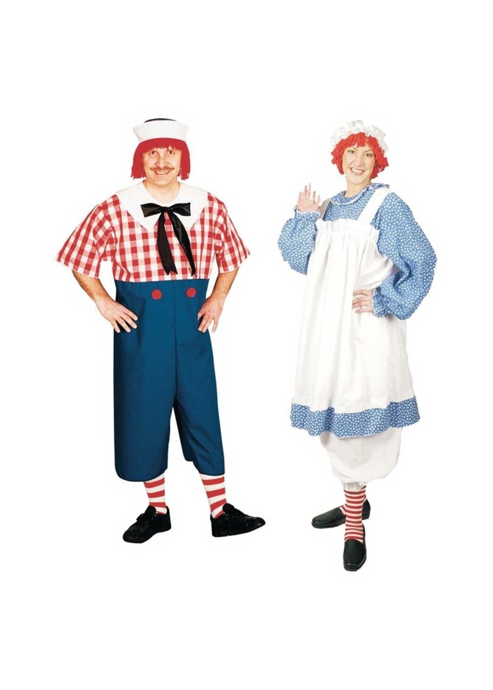 Raggedy Andy And Raggedy Ann Plus Size Costumes Set
