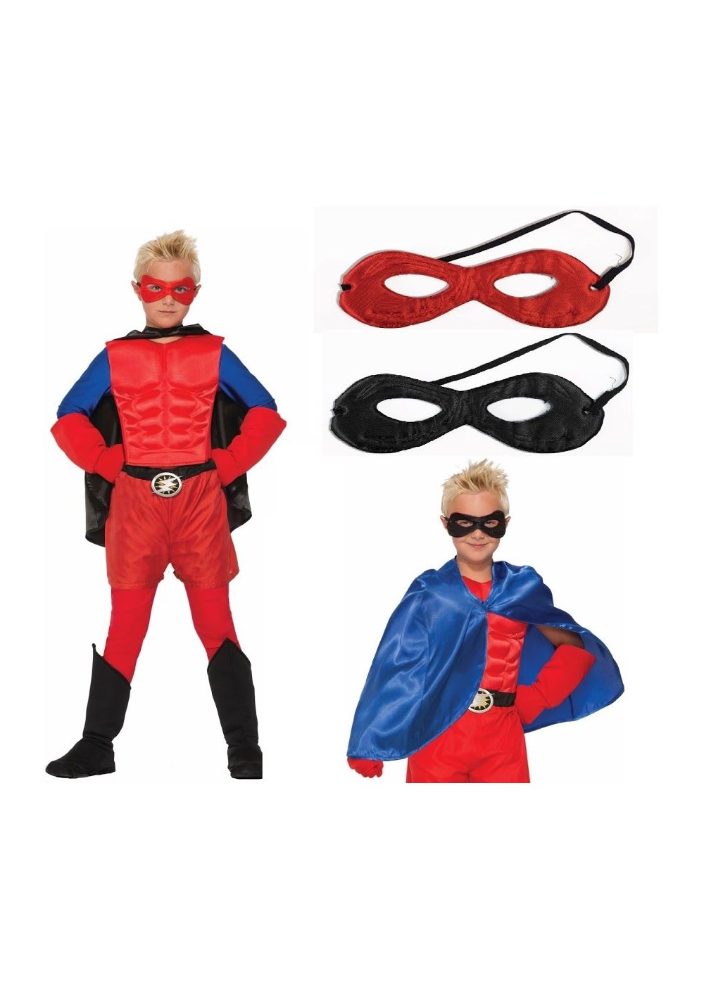 Red and Blue Superhero Boys Costume Set - Superhero Costumes