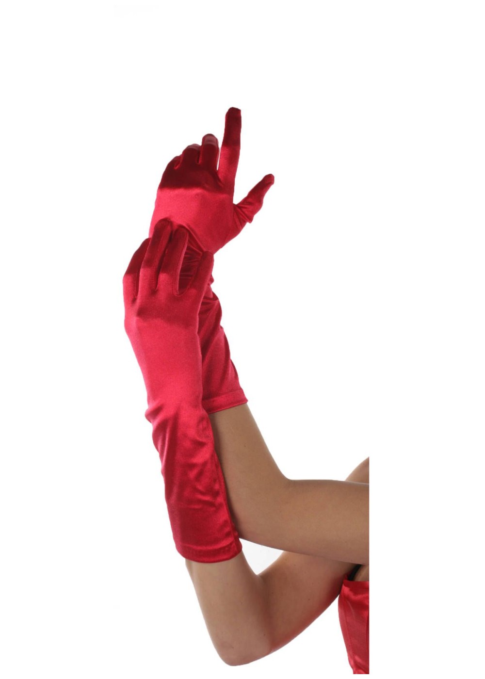 Red Gloves Elbow Length 
