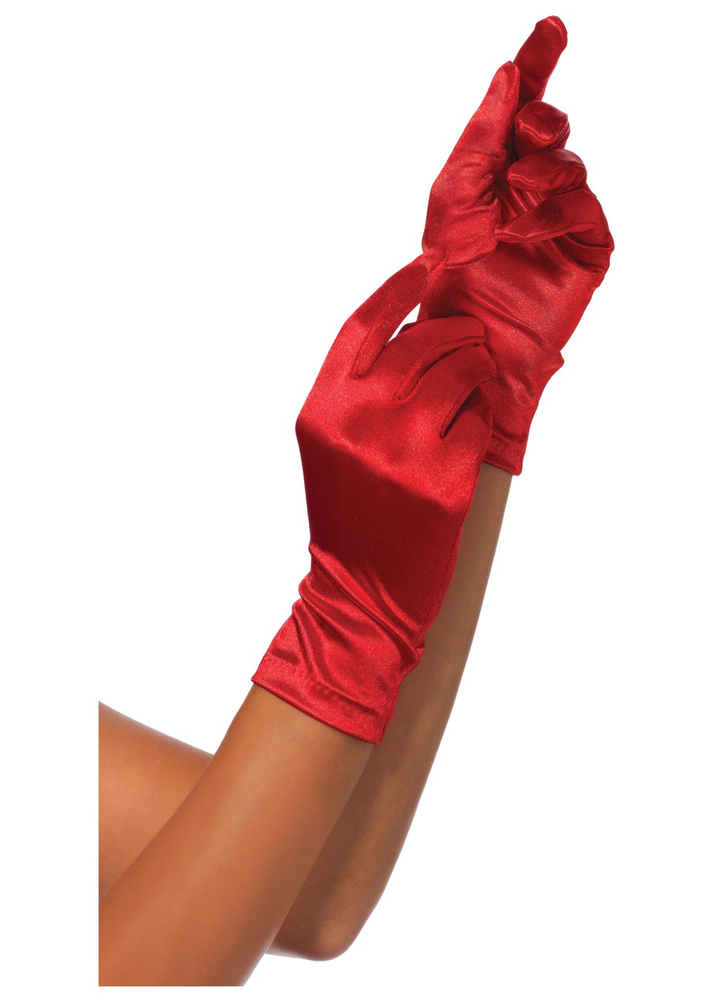 Red Gloves Wrist Length