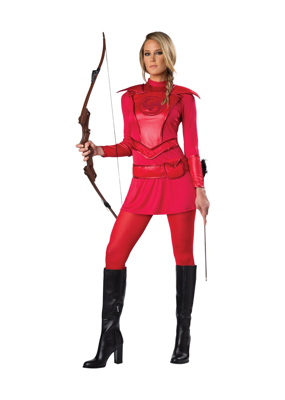 Red Warrior Huntress Women Costume