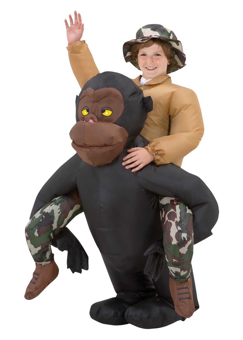 Riding Gorilla Boys Inflatable Costume