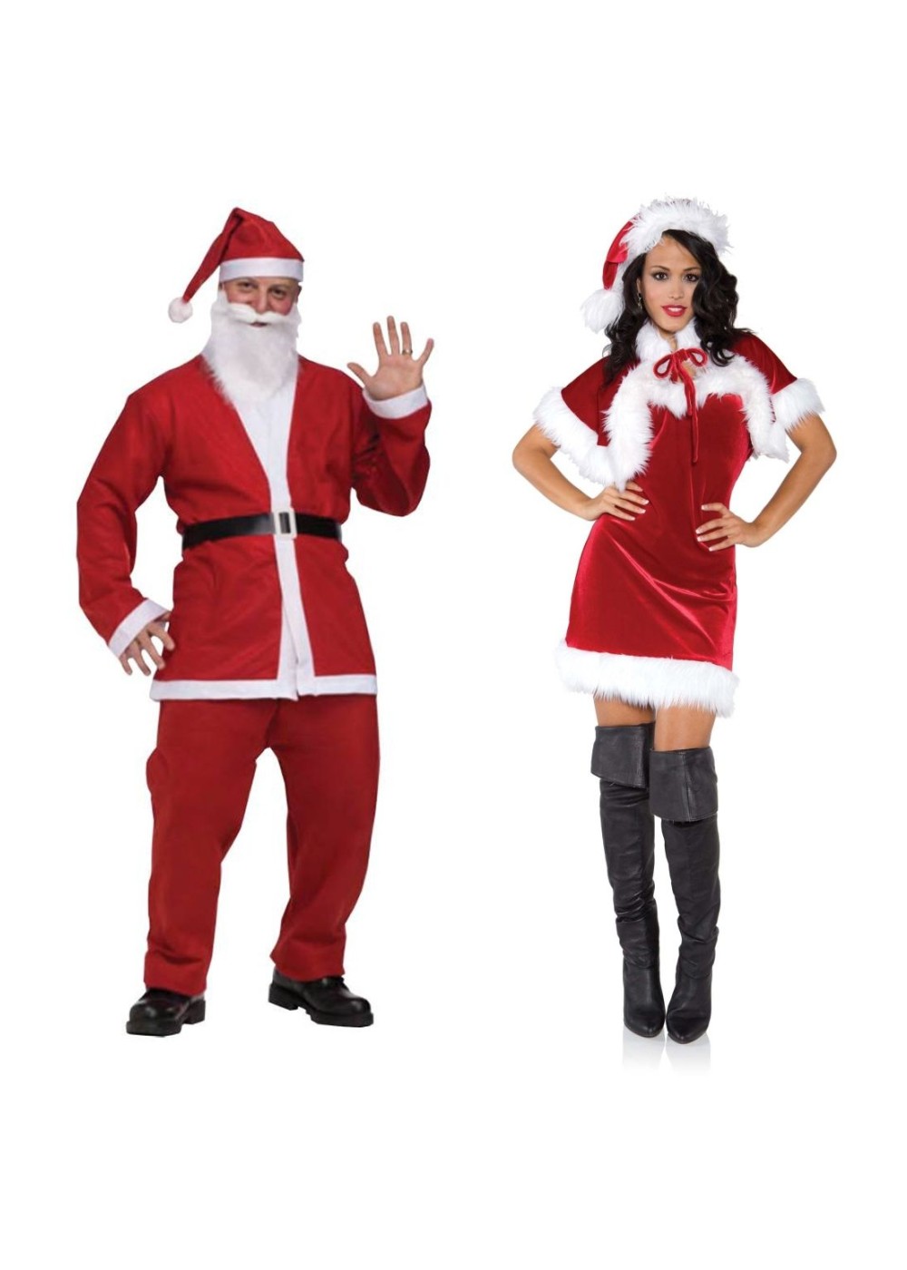 Santa Men Pub Crawl And  Merry Holiday Women Costume Set