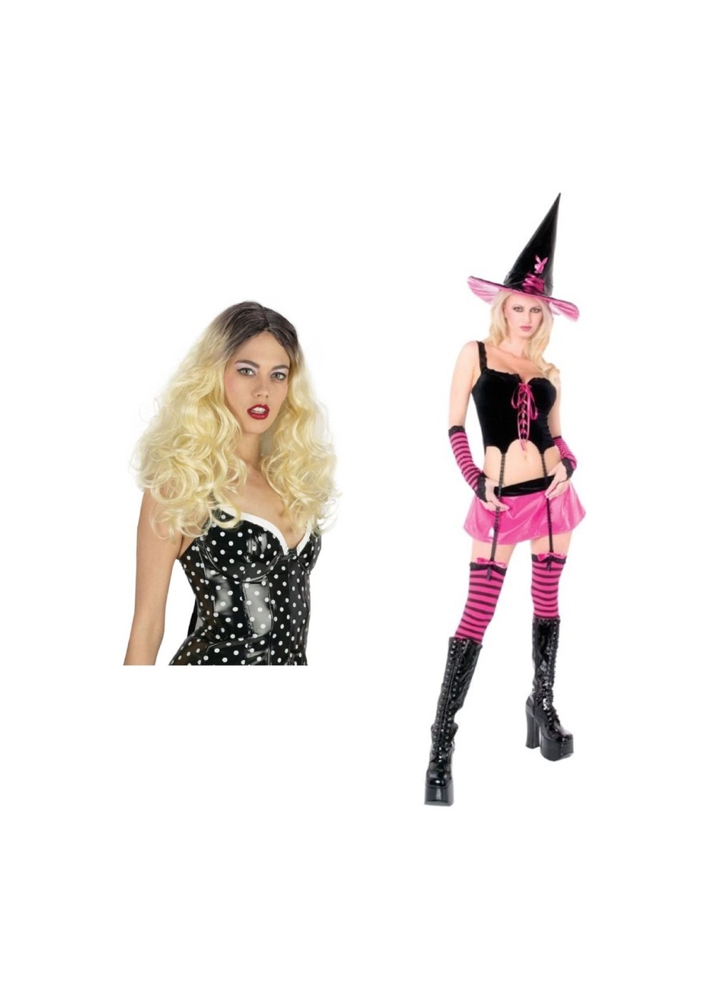  Hipster Witch And Wig Women Costume Set
