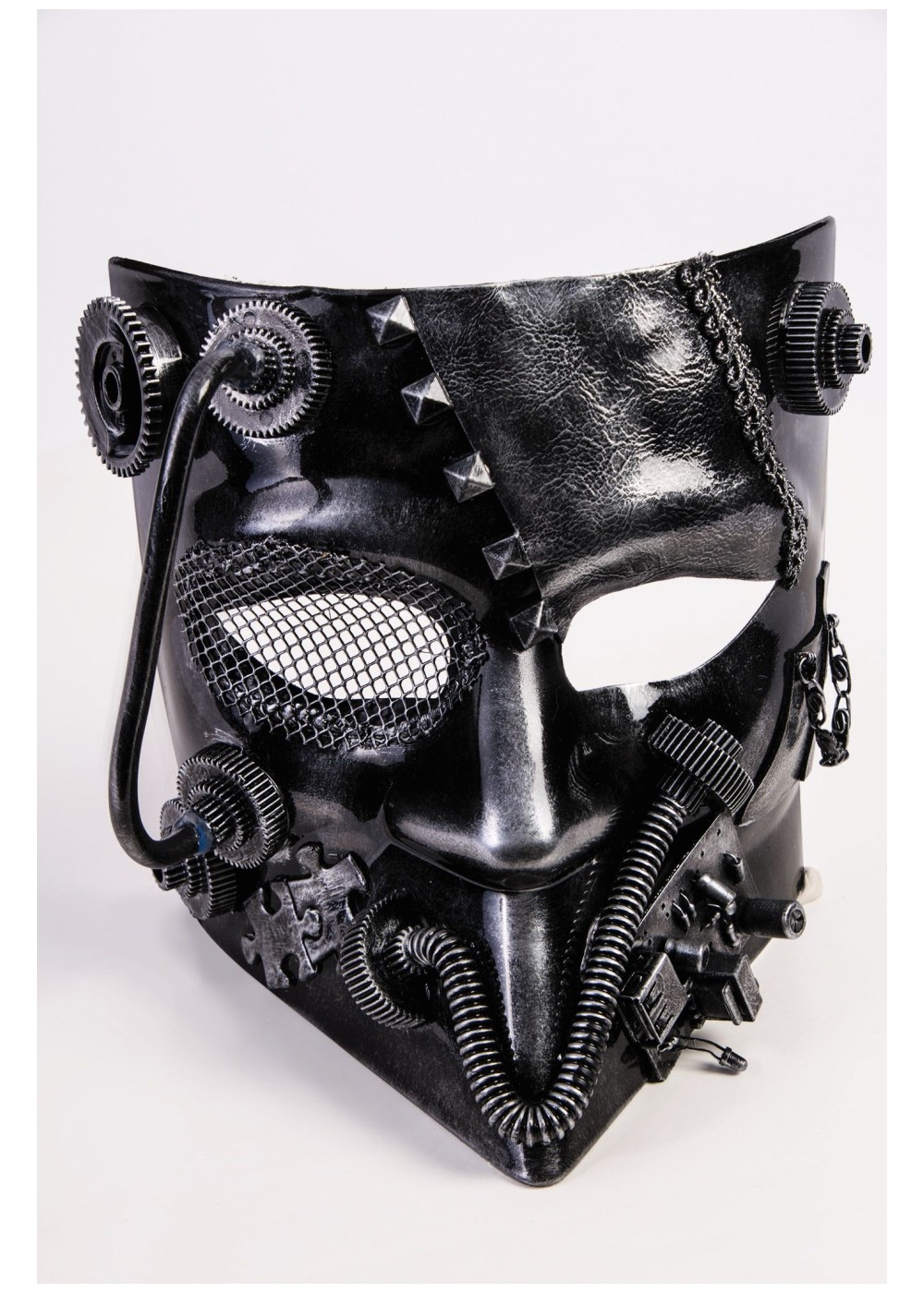 Steampunk Silver Jester Mask