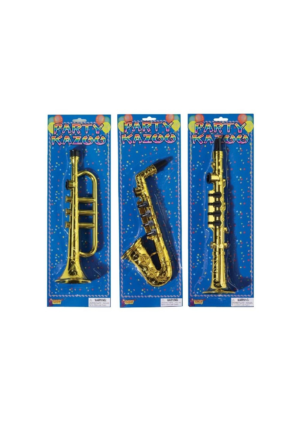 Three Piece Musical Instrument Party Favor Set