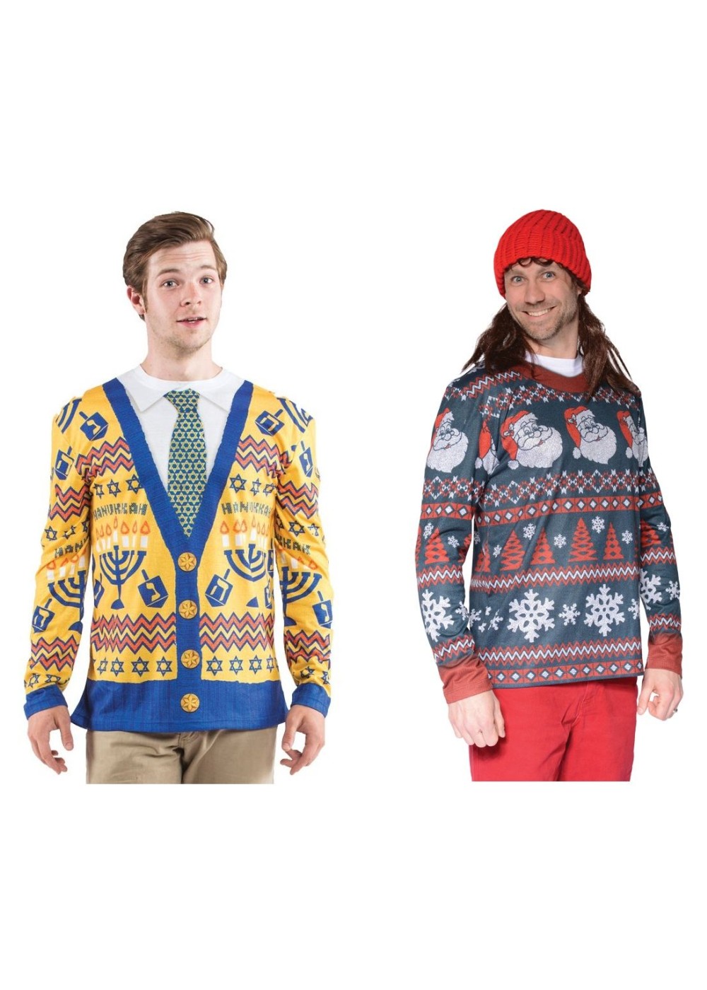 Ugly Hanukkah Sweater And Ugly Christmas Sweater Set