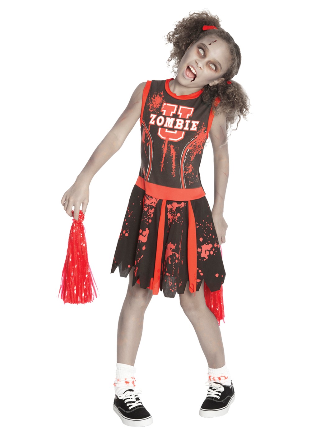 Kids Undead Cheerleader Girls Costume